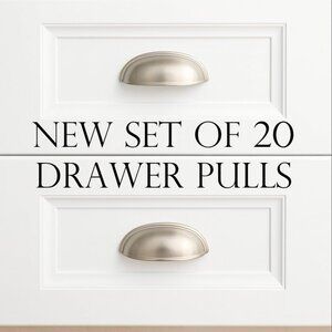 New Everbilt 20 PACK SET 3 in. (76 mm) Satin Nickel Bin Cup Drawer Hardware Pull